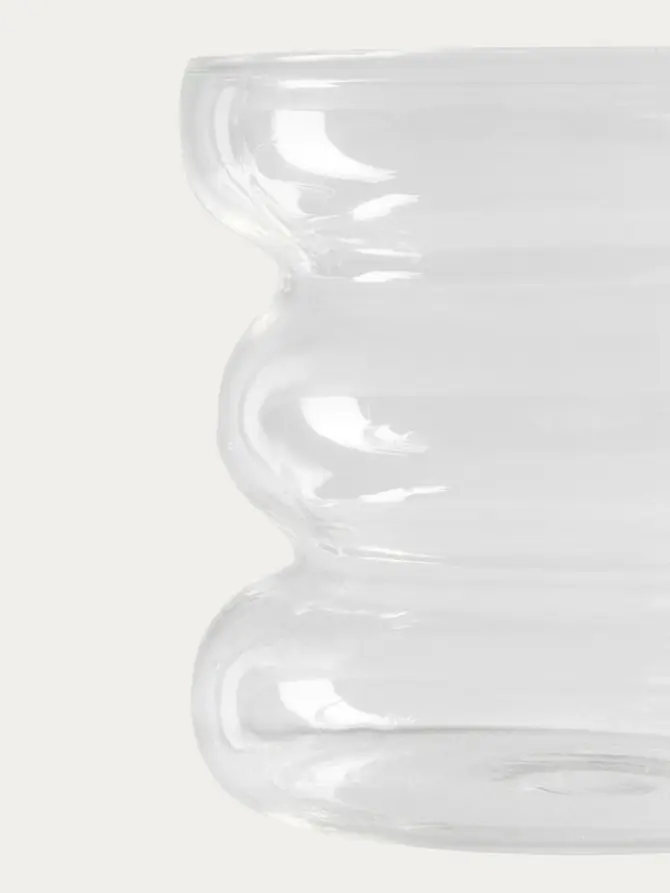 Szklanka BUBBLY transparentna, skrzywiona 0,45 l