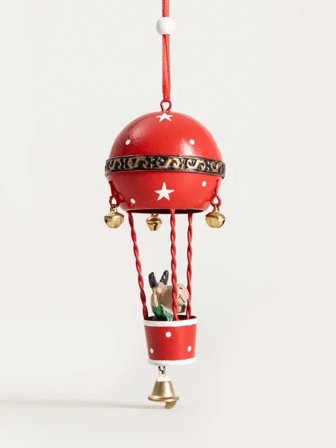 Zawieszka SASI metalowa czerwony balon 18 cm