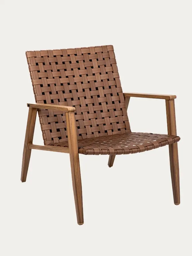 Fotel TRAD brązowy pleciony 62x73x75 cm