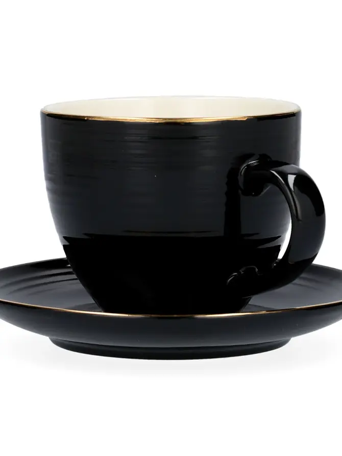 Filiżanka ELLIE ze spodkiem czarna 0,23 l