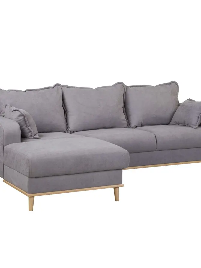 Sofa ILLA Narożnik szary 230x154x84 cm