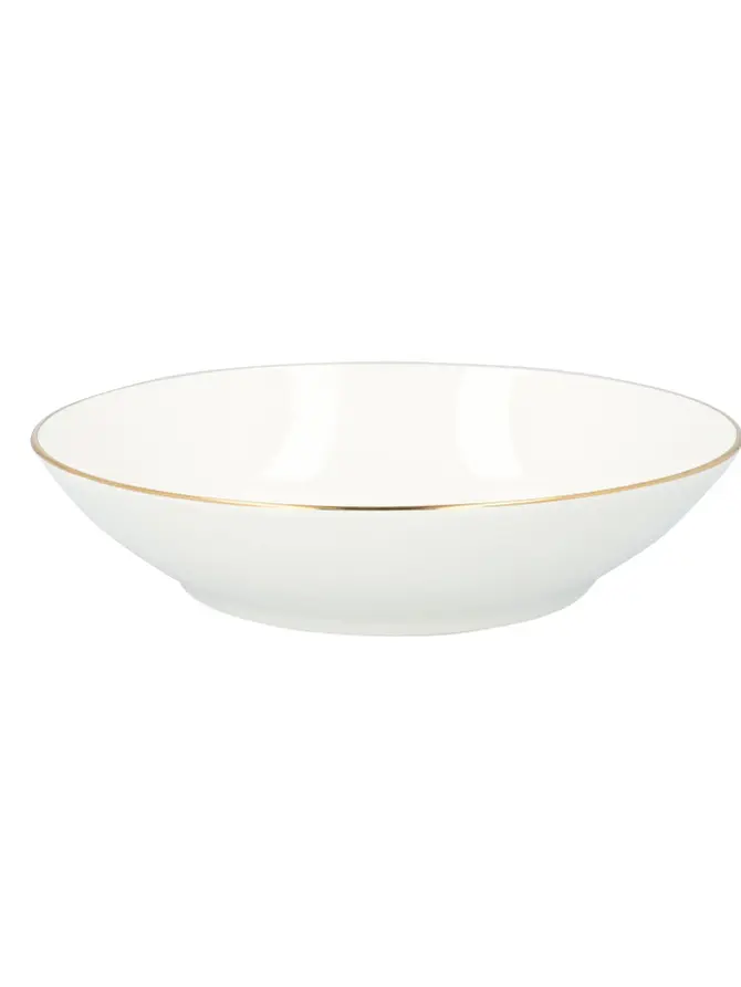 Talerz AURO głęboki ze złotą obwódką 21 cm