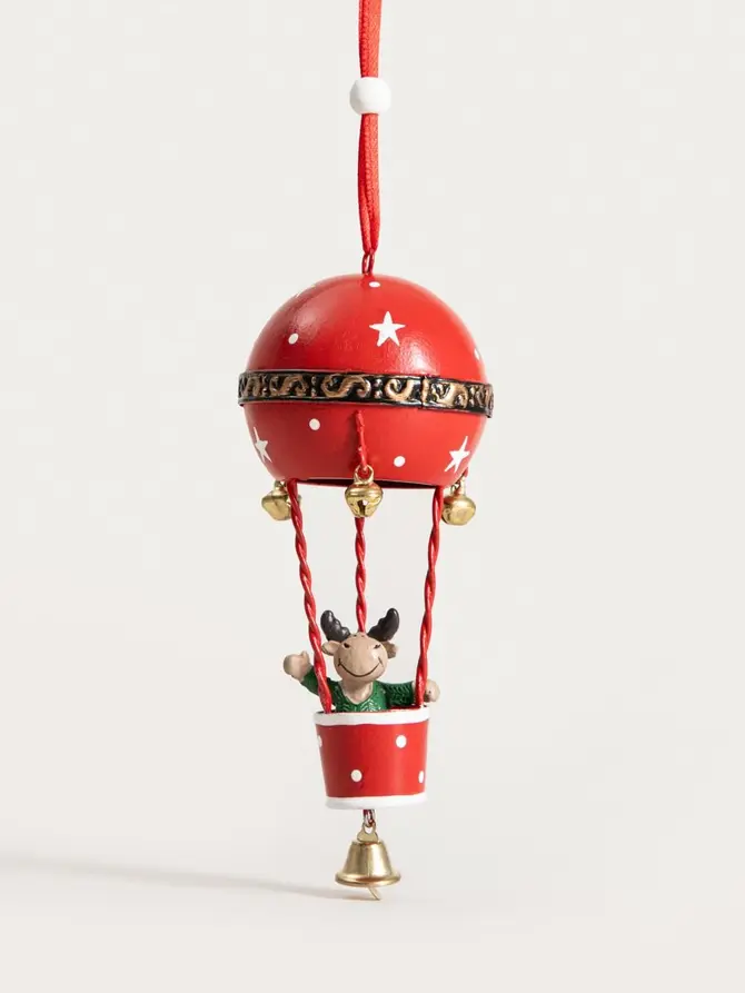Zawieszka SASI metalowa czerwony balon 18 cm