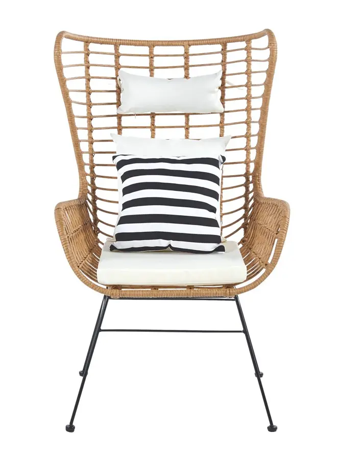 Fotel JARDIN pleciony naturalny 70x80x110cm