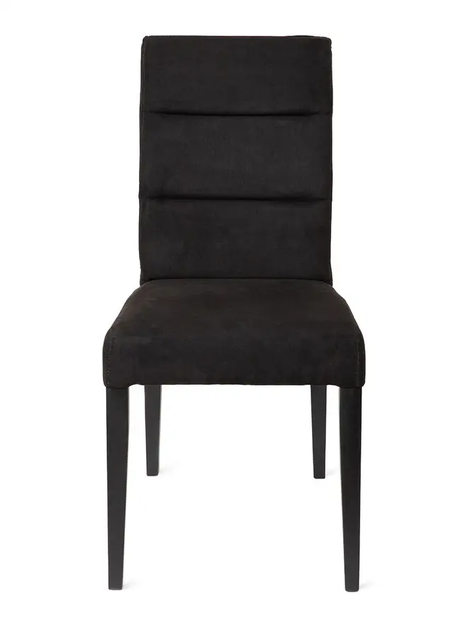 Krzesło ARVIKA czarny welur- czarna noga - lite drewno 96x48x65 cm