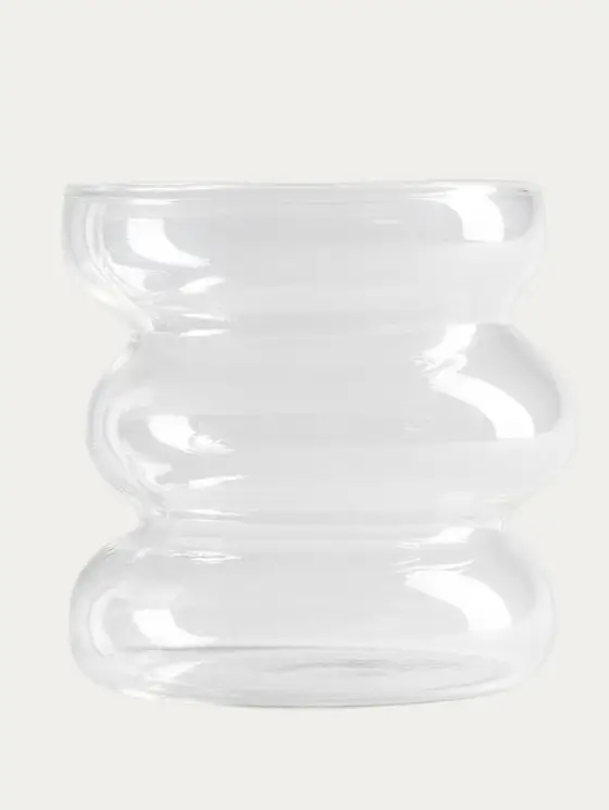 Szklanka BUBBLY transparentna, skrzywiona 0,45 l