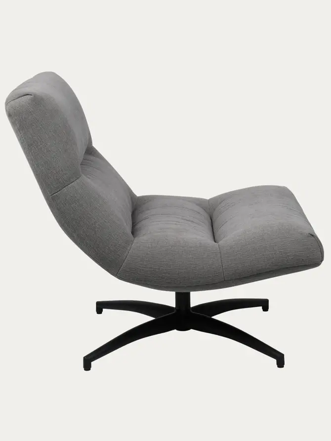 Fotel VOLERO obrotowy w tkaninie szary 77x93,5x88,5 cm