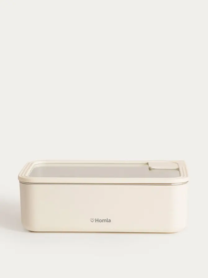 Lunchbox COCOA śmietankowy ze stali nierdzewnej 1400 ml