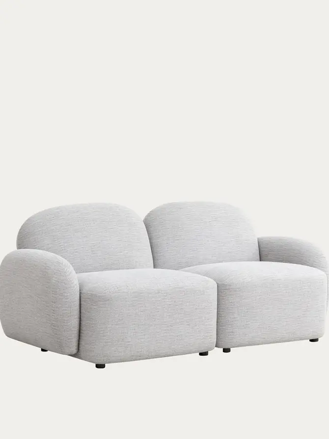 Sofa modułowa HELMI 2-osobowa szara 184x87x73 cm