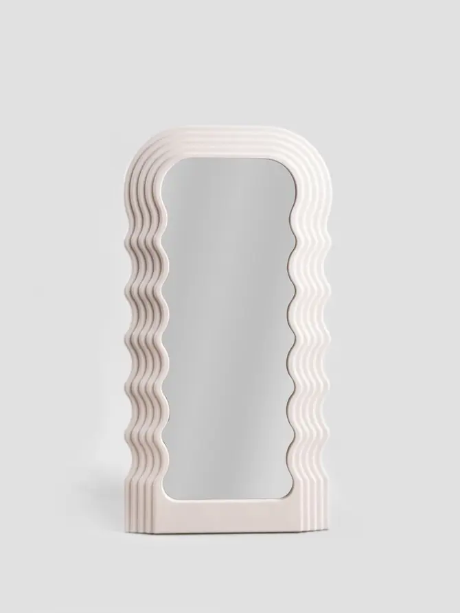 Lustro COSIMO w nieregularnej ramie ecru 70x37x3,3cm