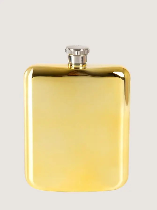 Piersiówka ALCOLE FLASK złota 0,2
