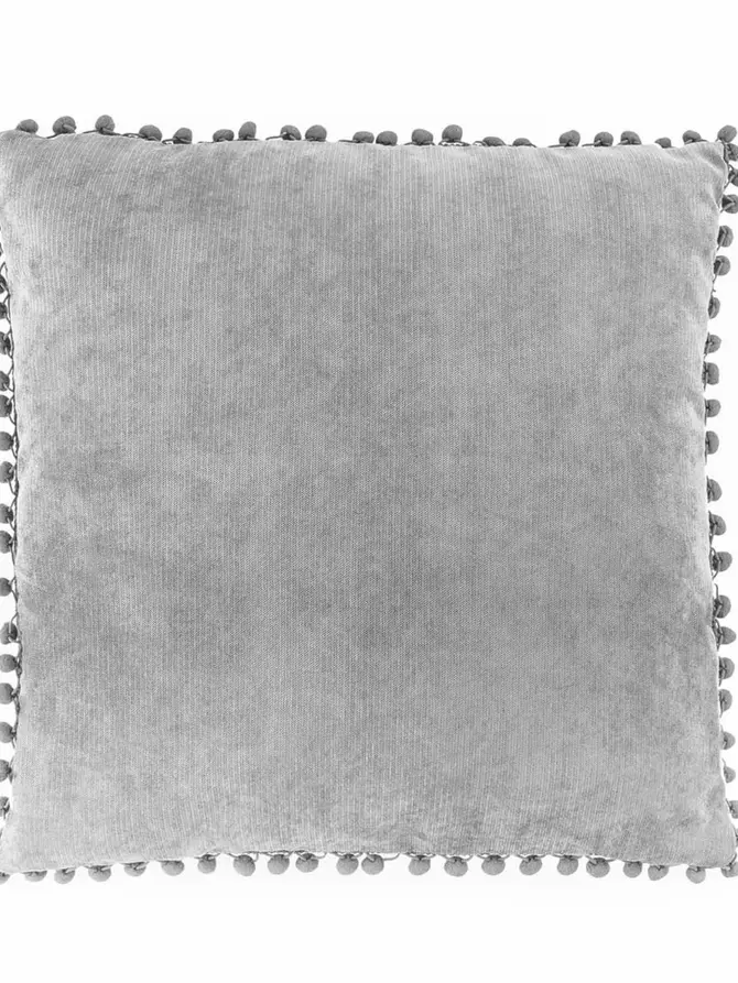 Poszewka ESLOV z pomponami szara 45x45 cm