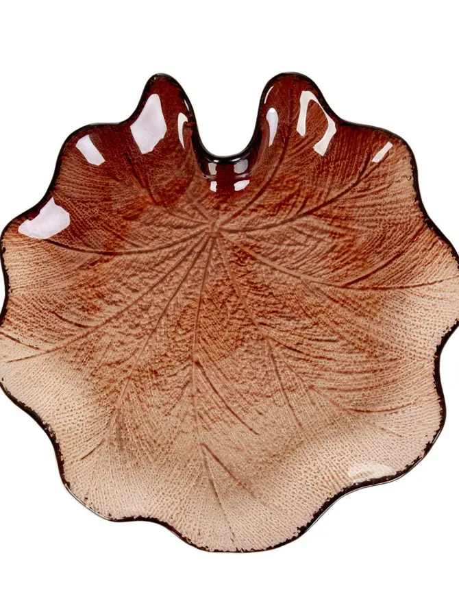 Taca dekoracyjna ASALI szklana brązowa 27,5x3 cm