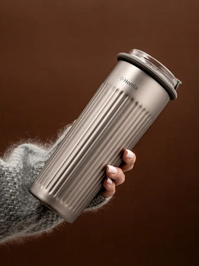 Kubek termiczny TOLEO srebrny 500 ml