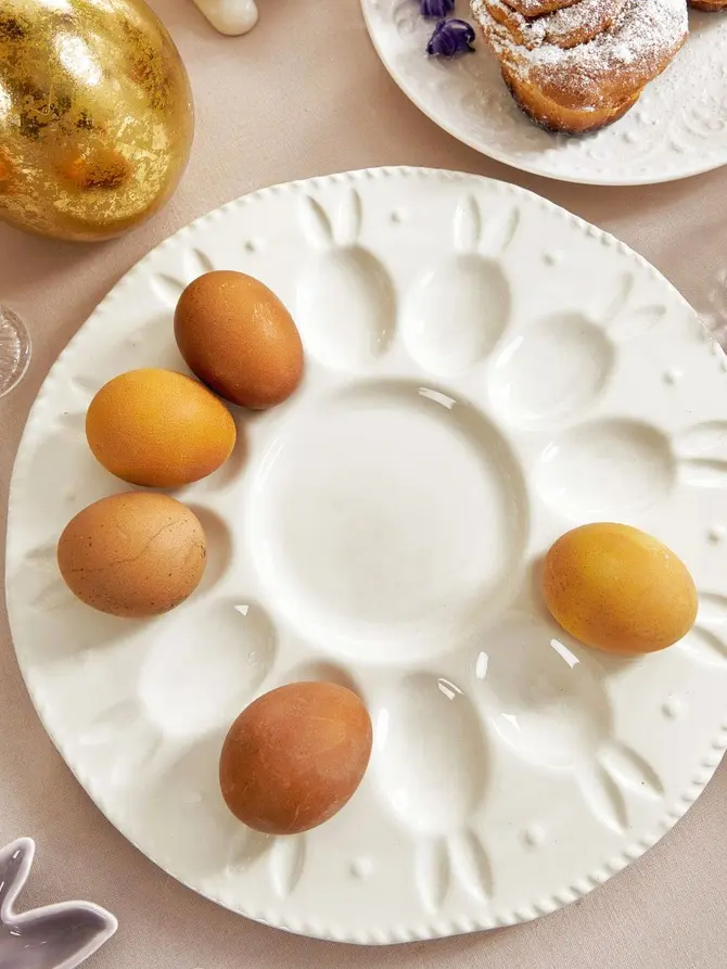Talerz BALSH na jajka biały 28 cm