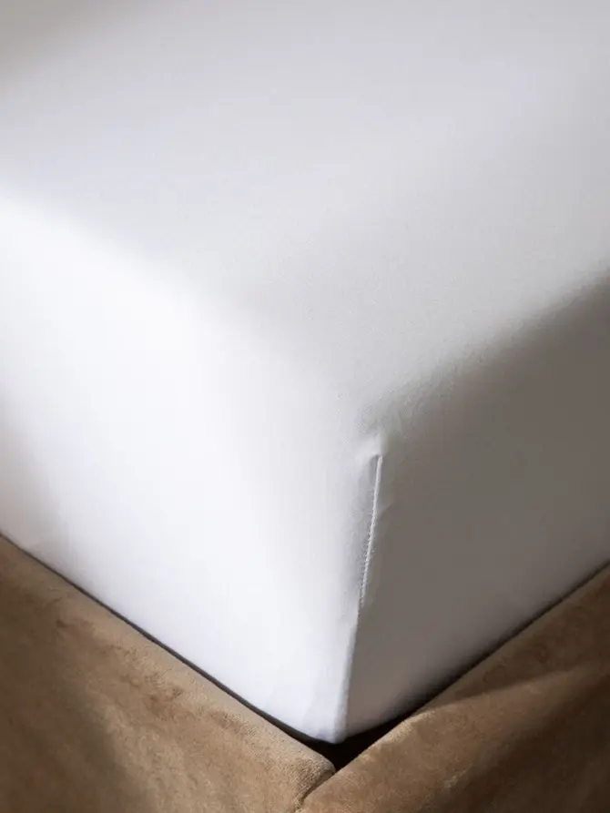 Prześcieradło PELLY jersey białe PREMIUM 160x200 cm