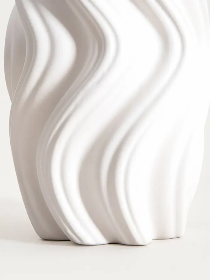 Wazon SALANA falowany biały 16x15x26 cm