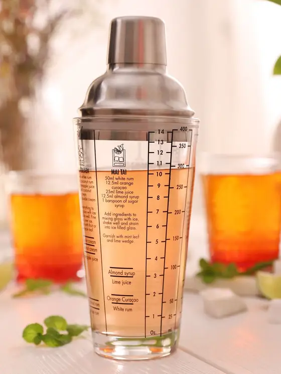 Shaker ALCOLE ze srebrnym wieczkiem 400 ml