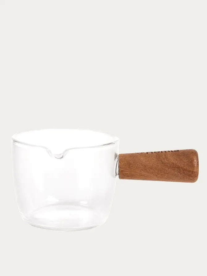 Naczynie CARLOS małe do serwowania z akacjowym uchwytem 0,1 l