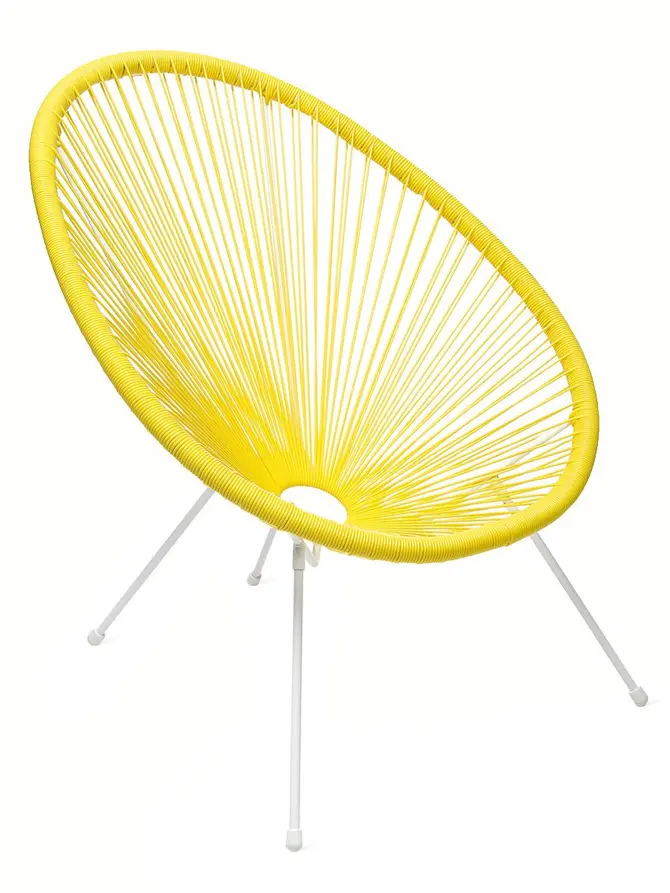 Fotel ACAPULCO żółty 93x73x85 cm