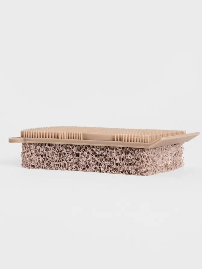 Gąbka EASY CLEAN silikonowa dwustronna taupe 13x7 cm