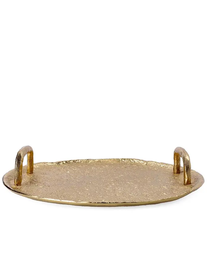 Taca GIRONA metalowa złota 26x5 cm
