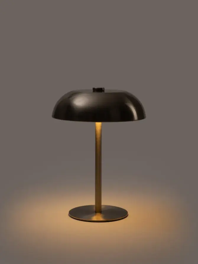 Lampka stołowa PIXEL metalowa srebrna 15,5x15,5x20,5 cm