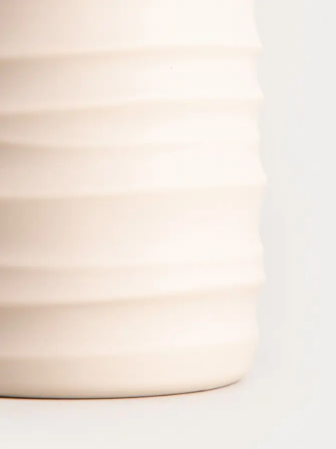 Dozownik TORUS z tłoczeniem beżowy 8,2x8,2x17 cm
