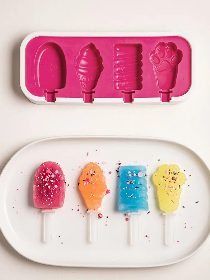 Forma ICE SUMMER różowa na lody na patyku 23,5x10cm