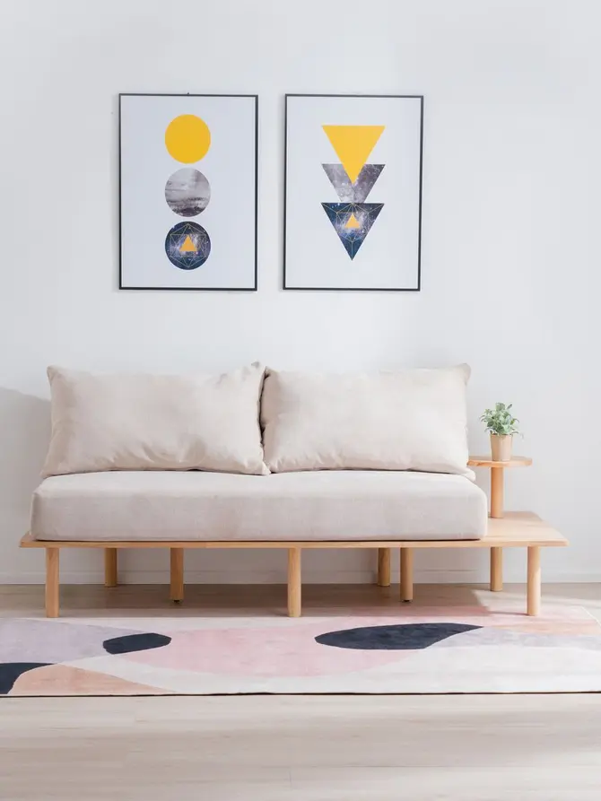 Sofa SERI 2-osobowa beżowa 180x76x75 cm