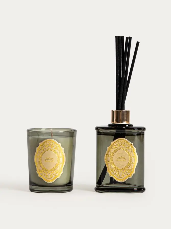 Zestaw zapachowy ORNAMENTS Ambre Emerald 70 g + 50 ml