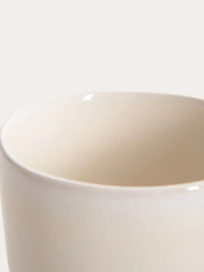 Kubek VINESS beżowy ze złotym uchem 0,4 l