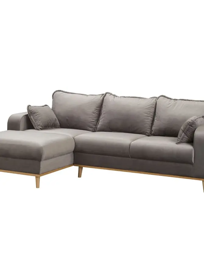 Sofa ILLA Narożnik szary 230x154x84 cm