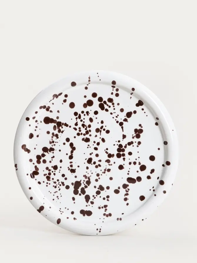 Talerz WILORA obiadowy nakrapiany brązowy 26 cm