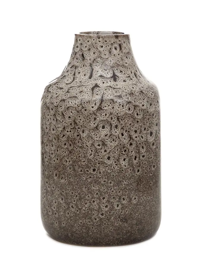 Wazon RUFUS ceramiczny brązowy 13x13x22 cm