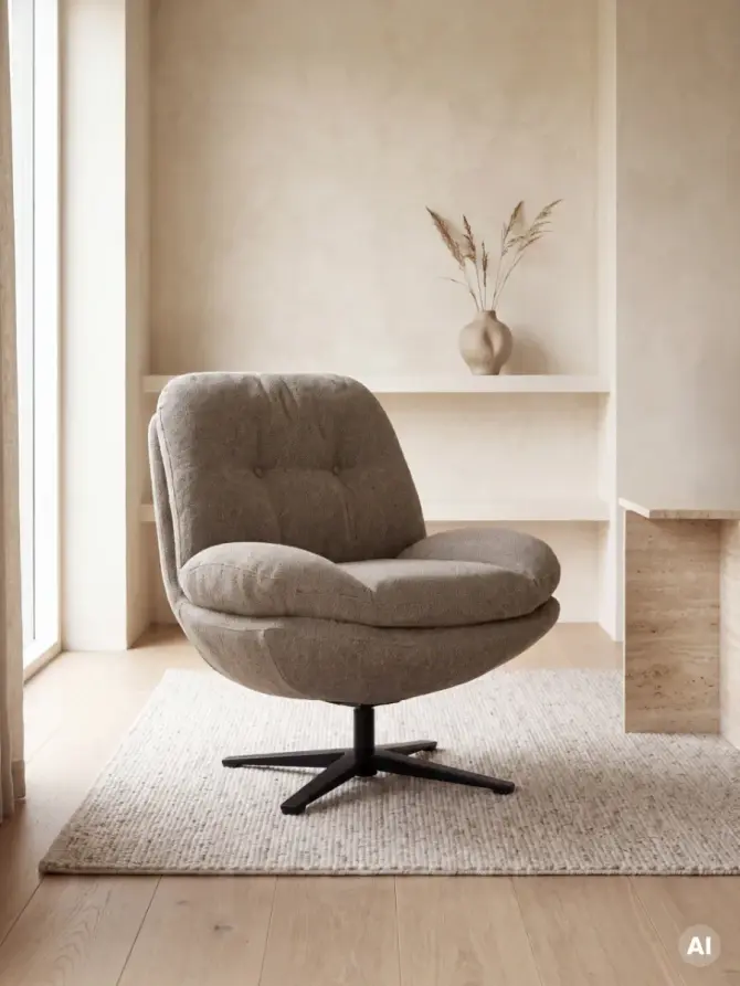 Fotel LUNARO obrotowy zielony 76x83x91 cm