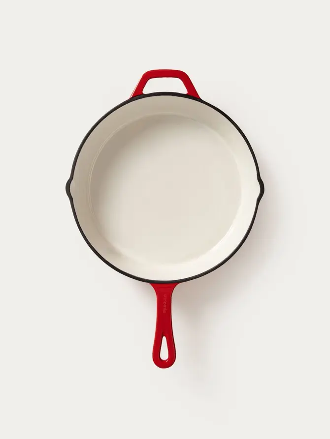 Patelnia żeliwna ANDREAS XM czerwona ombre 26 cm