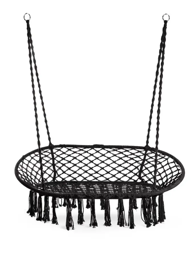 Huśtawka CIRCLE czarna 130x60x120 cm