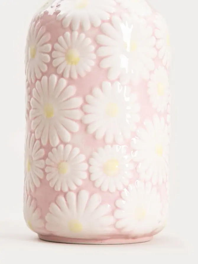 Wazon BLOOMY w wytłaczane kwiaty 9,5x9,5x23,5cm