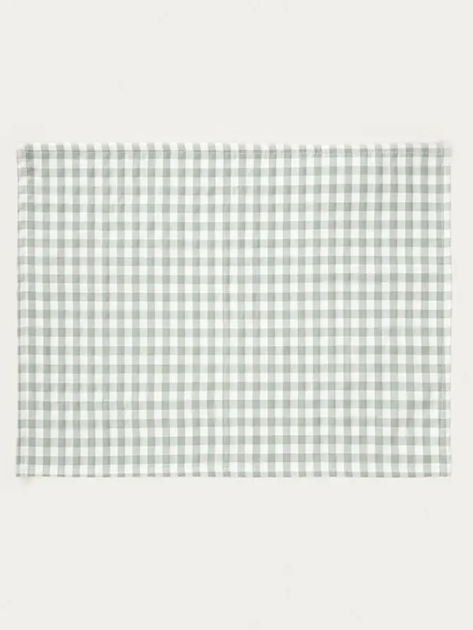 Komplet podkładek ALAMBRA pistacjowe w kratkę, zestaw 2 szt. 2*35x45cm