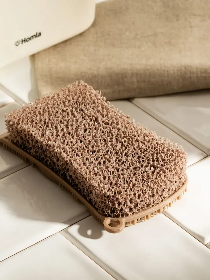 Gąbka EASY CLEAN silikonowa dwustronna taupe 13x7 cm
