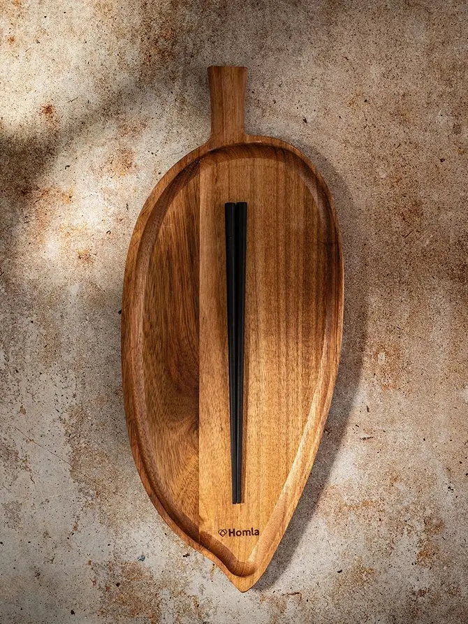 Deska do serwowania MOOKA w kształcie liścia 40x17 cm
