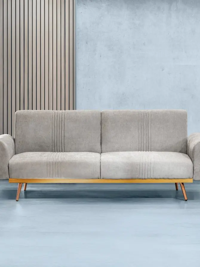 Sofa SAMTIGE 3-osobowa, z funkcją spania, szara 212x84x86.5 cm