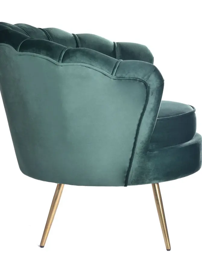 Fotel SHELLY turkusowy 82x74x76 cm
