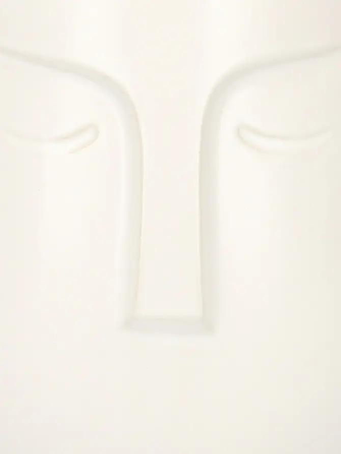 Osłonka na doniczkę FACE biała 15x14,5x15 cm