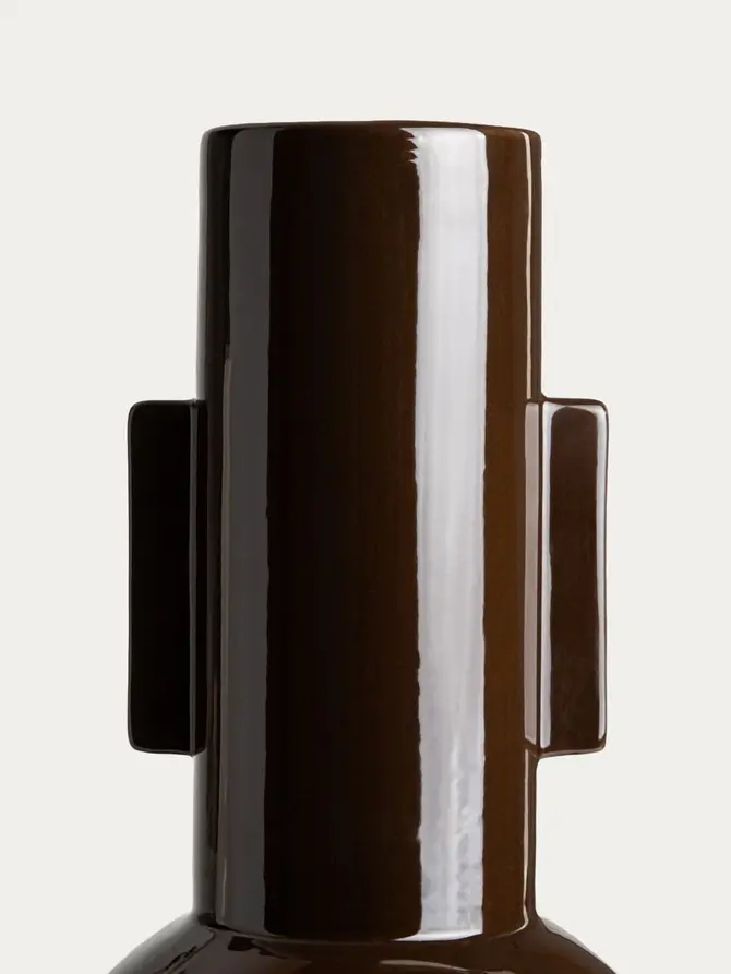 Wazon OPHIRA brązowy ceramiczny 17x35,2 cm