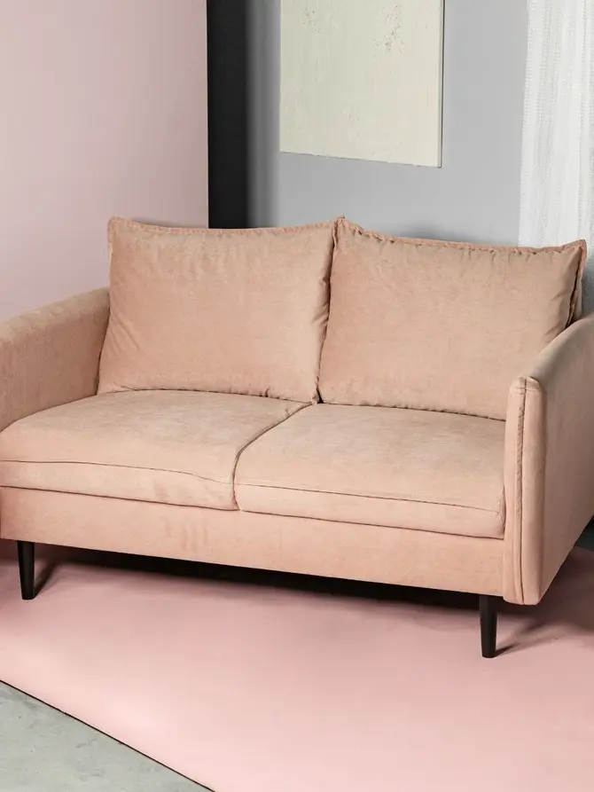 Sofa RUGG Sofa różowa 149x86x91 cm