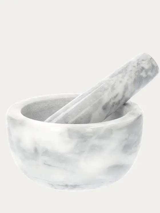 Moździerz MARBLE marmurowy biały 12 cm