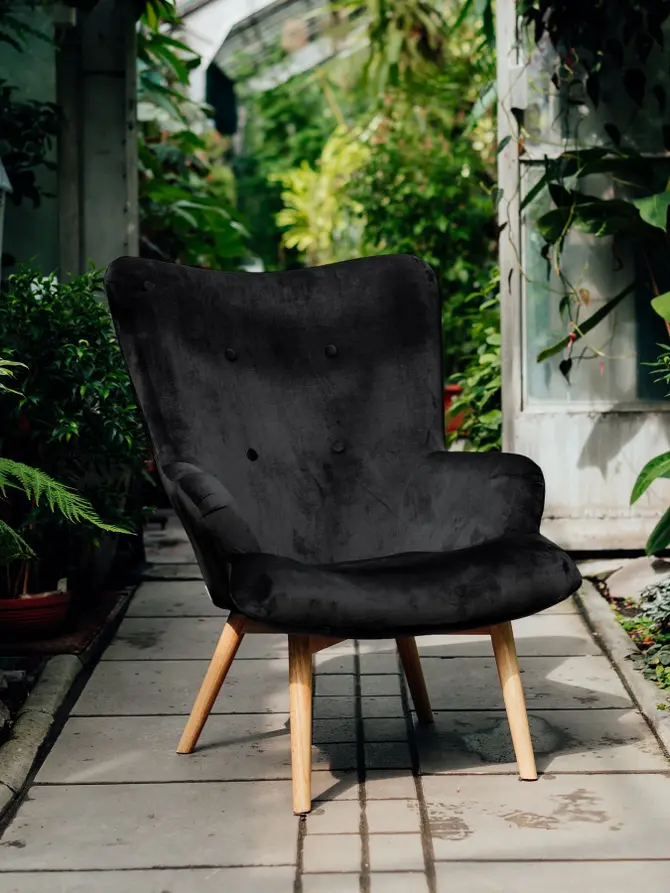 Fotel MOSS czarny 70x55x95 cm