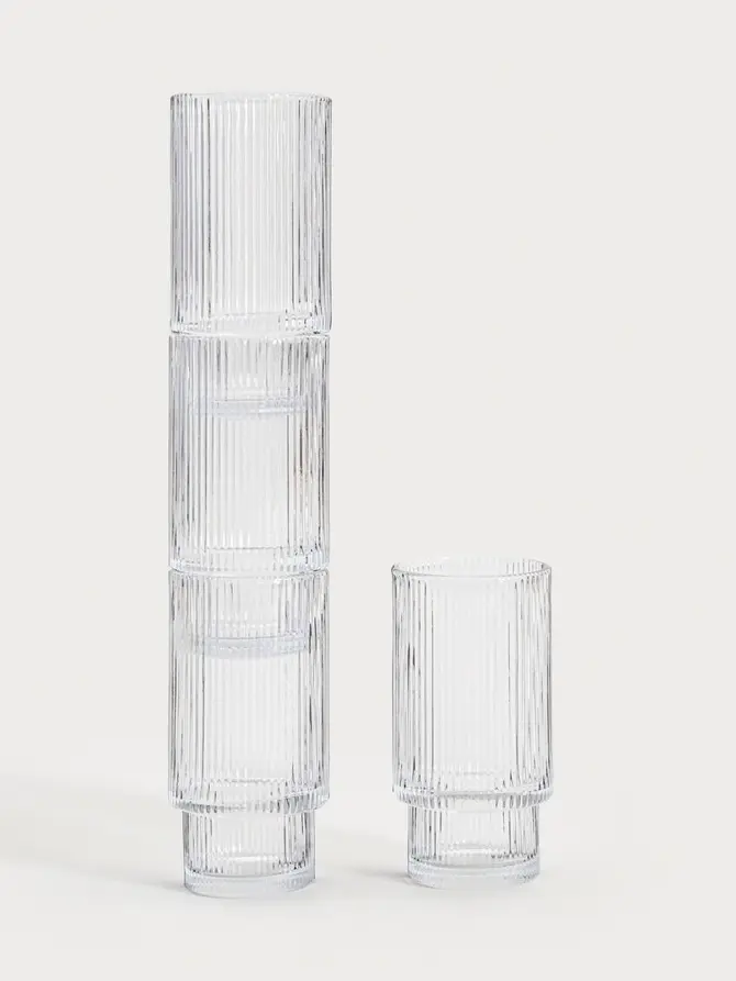 Zestaw szklanek LYNNASO transparentnych wysokich, 4 szt. 0,3 l
